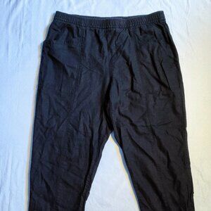 Cotton Linen Elastic Waist harem yoga pants